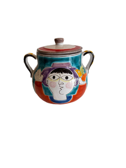 Original Vintage Giovanni DeSimone Med Ceramic Canister – Sun