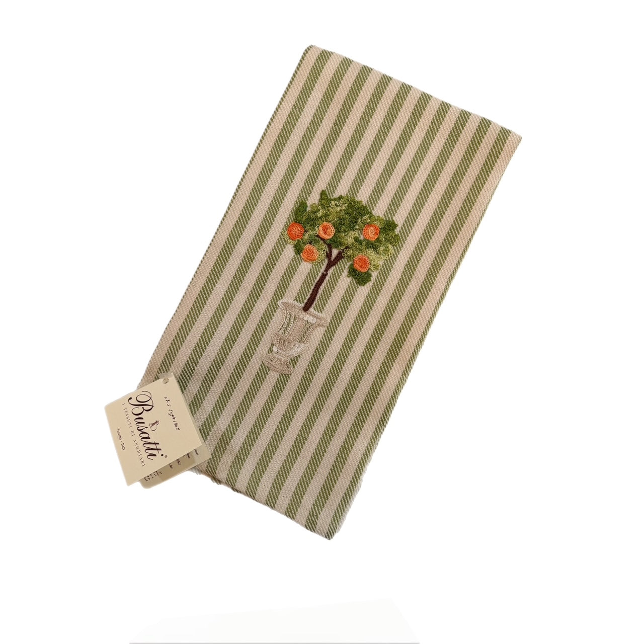 Busatti Orange Tree Stripe Jacquard Hand Towel