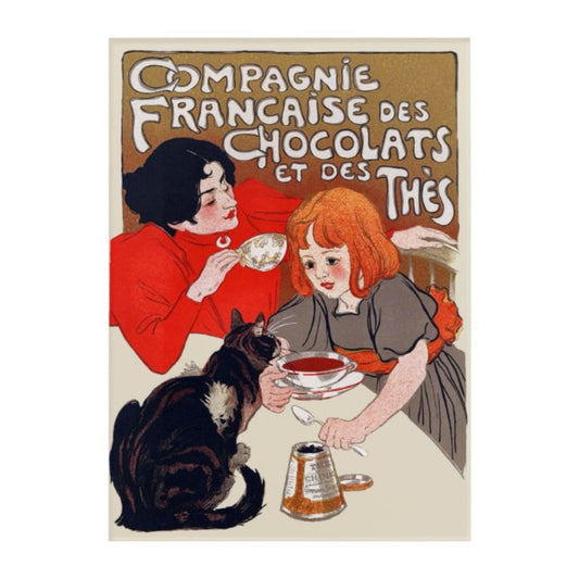Compagnie Française des Chocolats et des Thés (Tea & Chocolate) – Steinlen | Ricordi Vintage Poster