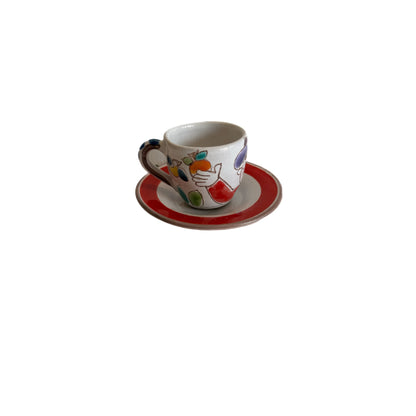 Original Vintage Giovanni DeSimone Hand-Painted Italian Espresso Cup & Saucer – Boy