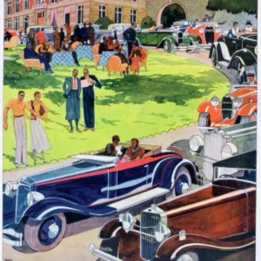 Automobile Rally Departure (1931) – Guy Sabran | Ricordi Print