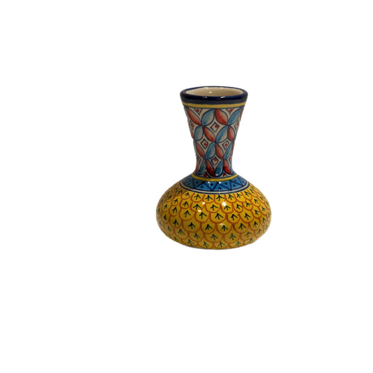 Hand-Painted Italian Bud Vase by Geribi (5" x 4")