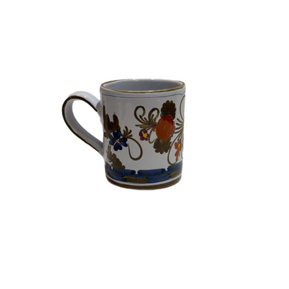 Hand-Painted Blue Carnation Mug - Garofano Faenza Tradition