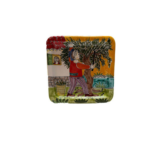 Ceramiche Desimone Vintage & Collectible Olive Picker Appetizer Plates