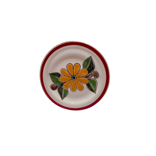 Ceramiche di Sicilia Hand-Painted Floral Plate – Yellow