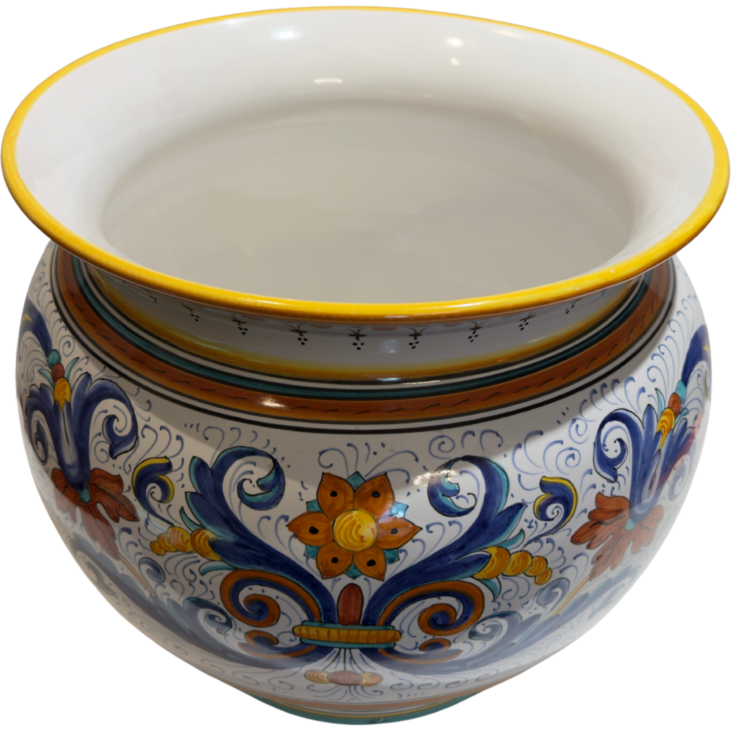 VINTAGE AND COLLECTIBLES Ricco Deruta Large Planter — CAMA Ceramiche