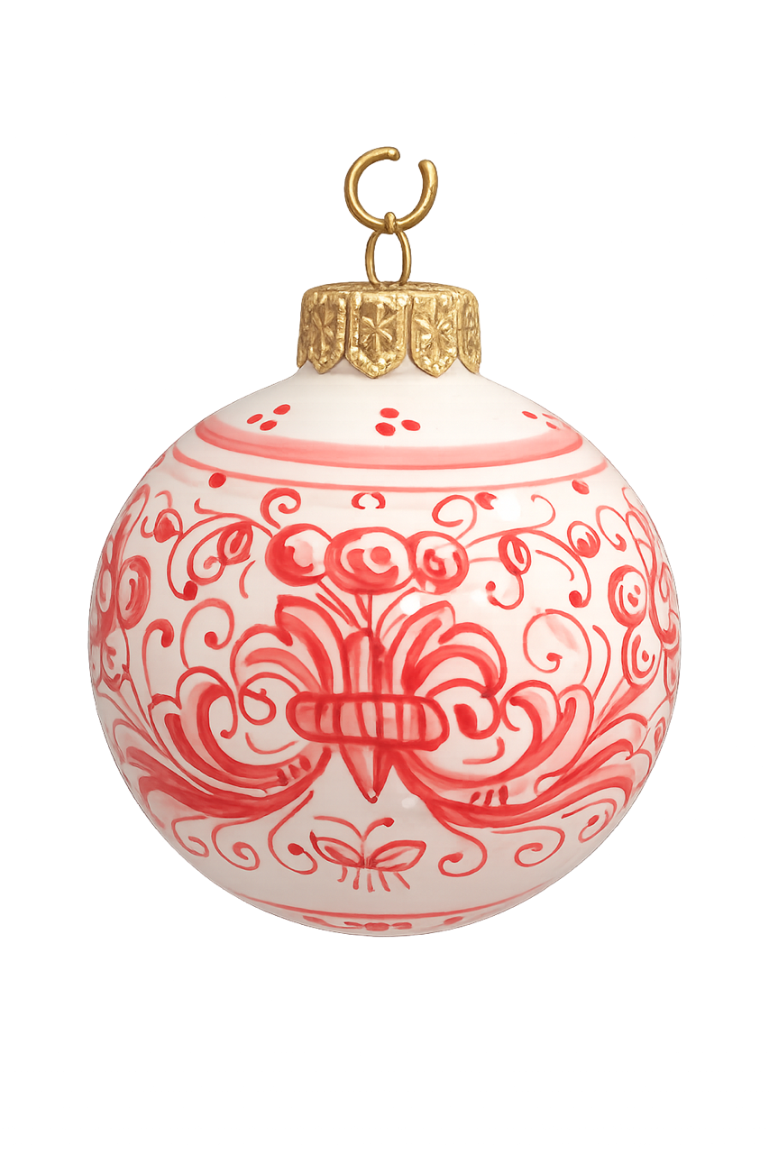 Personalized Ornament - Pia's Red Deruta