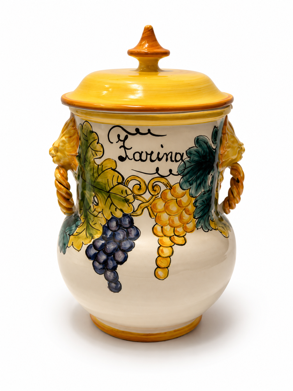 VINTAGE & COLLECTIBLE CERAMICS Vendemmia Toscana – Vintage Italian Ceramic Flour Canister