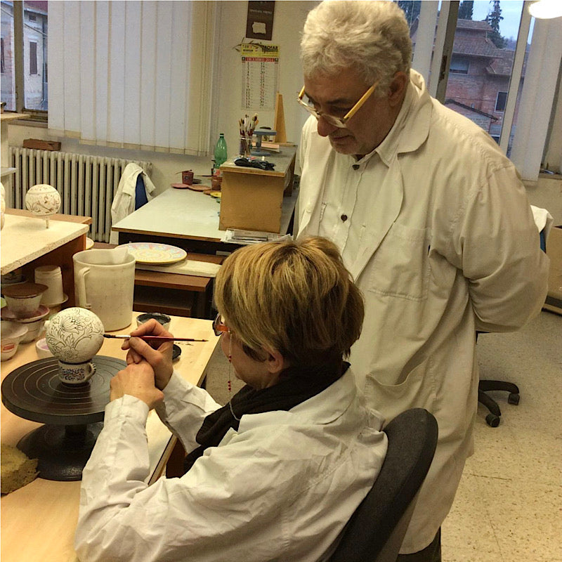 Personalized Tree Ornament w/ 24 Karat Gold, ceramics, pottery, italian design, majolica, handmade, handcrafted, handpainted, home decor, kitchen art, home goods, deruta, majolica, Artisan, treasures, traditional art, modern art, gift ideas, style, SF, shop small business, artists, shop online, landmark store, legacy, one of a kind, limited edition, gift guide, gift shop, retail shop, decorations, shopping, italy, home staging, home decorating, home interiors