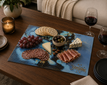 Domiziani Blue Sea Tray & Wall Hanging — 16" × 12"
