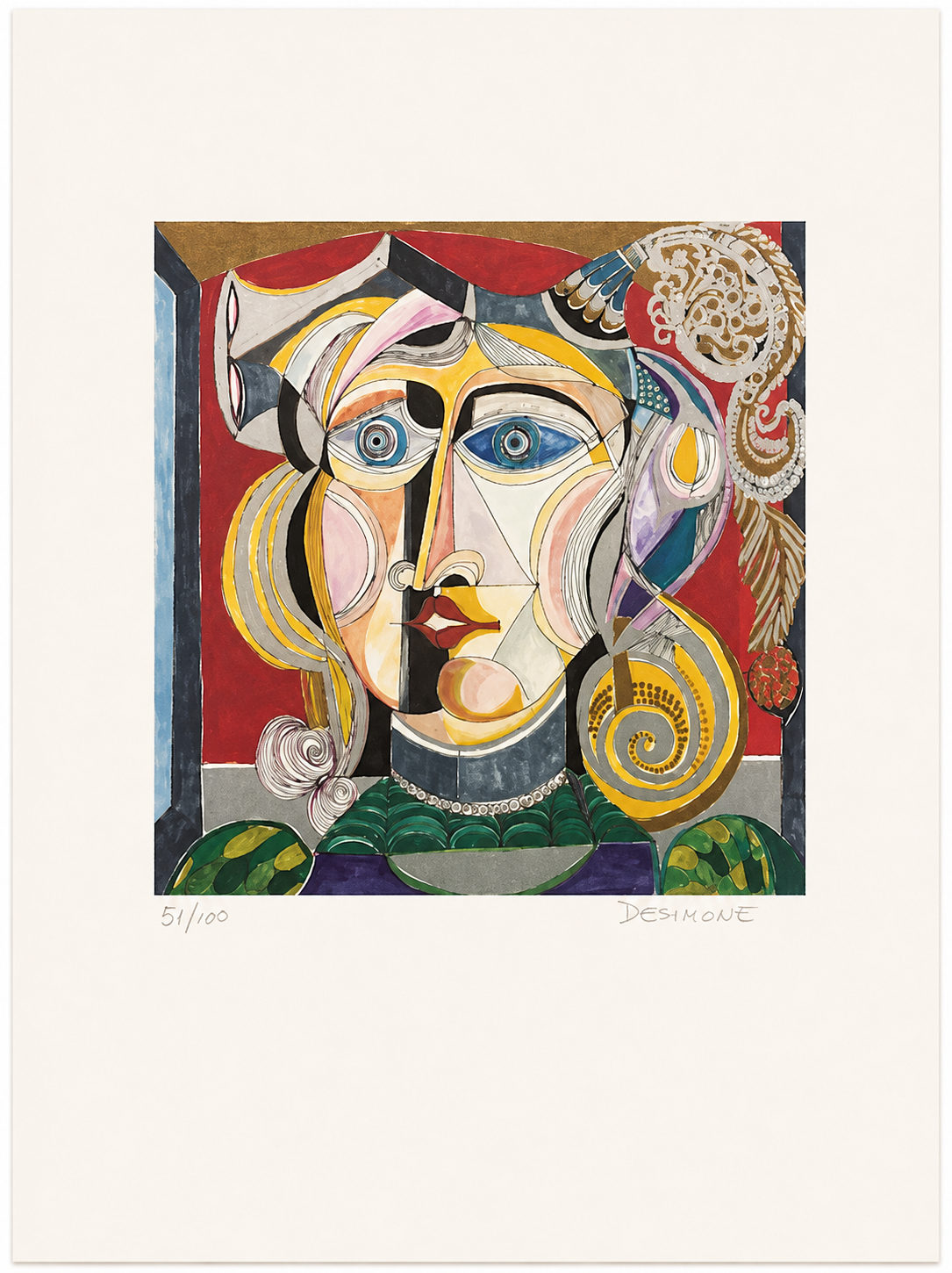 De Simone Cubist Queen | Lithograph Royal Collection
