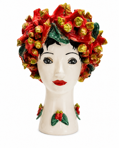 Ceramiche D'arte Dolfi: Sculpture & Vase with Peppers