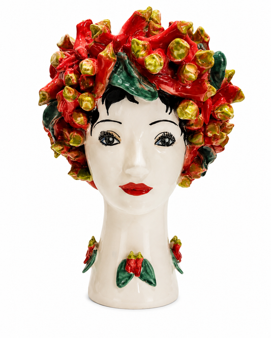 Ceramiche D'arte Dolfi: Sculpture & Vase with Peppers