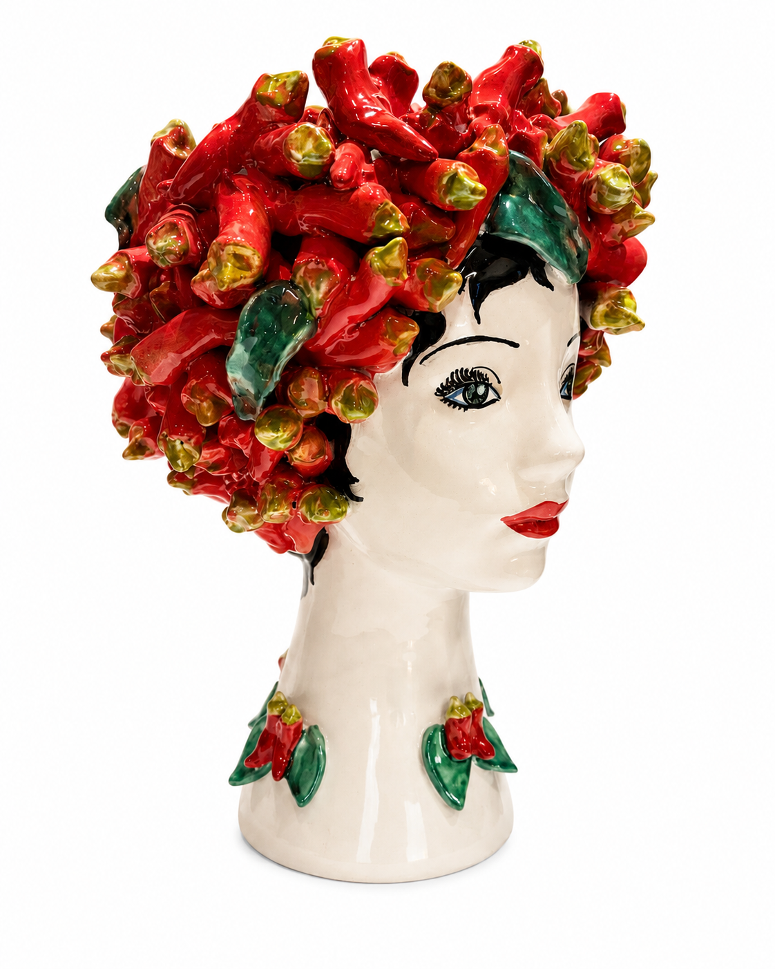 Ceramiche D'arte Dolfi: Sculpture & Vase with Peppers