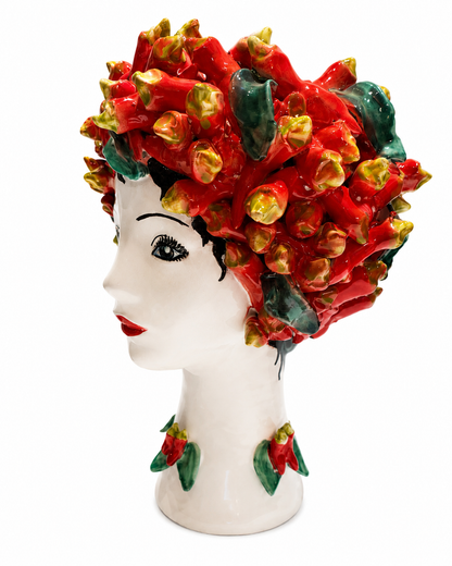 Ceramiche D'arte Dolfi: Sculpture & Vase with Peppers