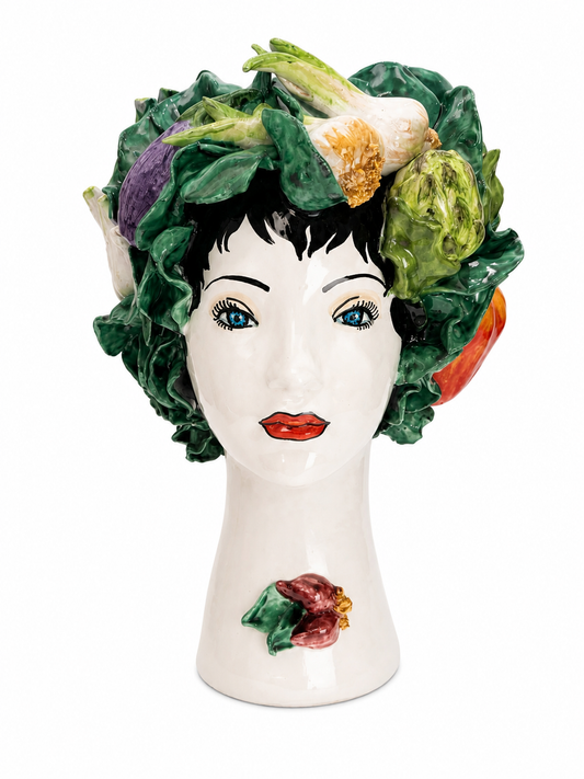 Ceramiche D'arte Dolfi: Sculpture & Vase with Vegetables