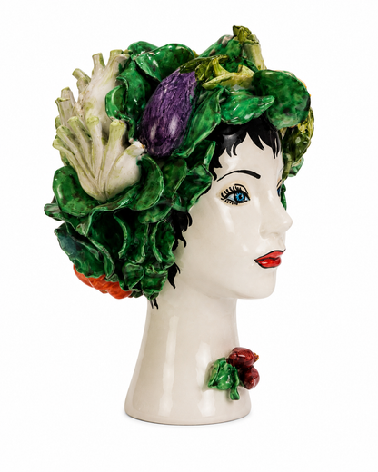 Ceramiche D'arte Dolfi: Sculpture & Vase with Vegetables