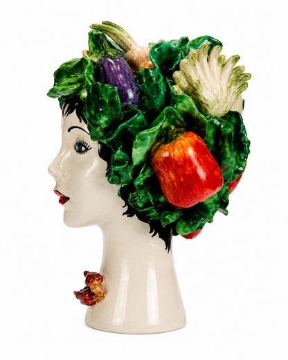 Ceramiche D'arte Dolfi: Sculpture & Vase with Vegetables