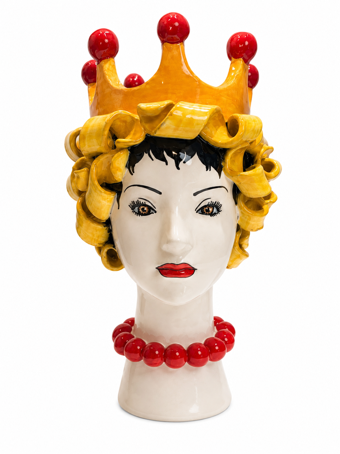 Ceramiche D'arte Dolfi: Sculpture & Vase with Crown