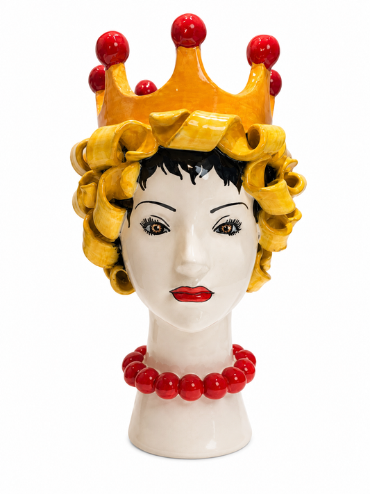 Ceramiche D'arte Dolfi: Sculpture & Vase with Crown