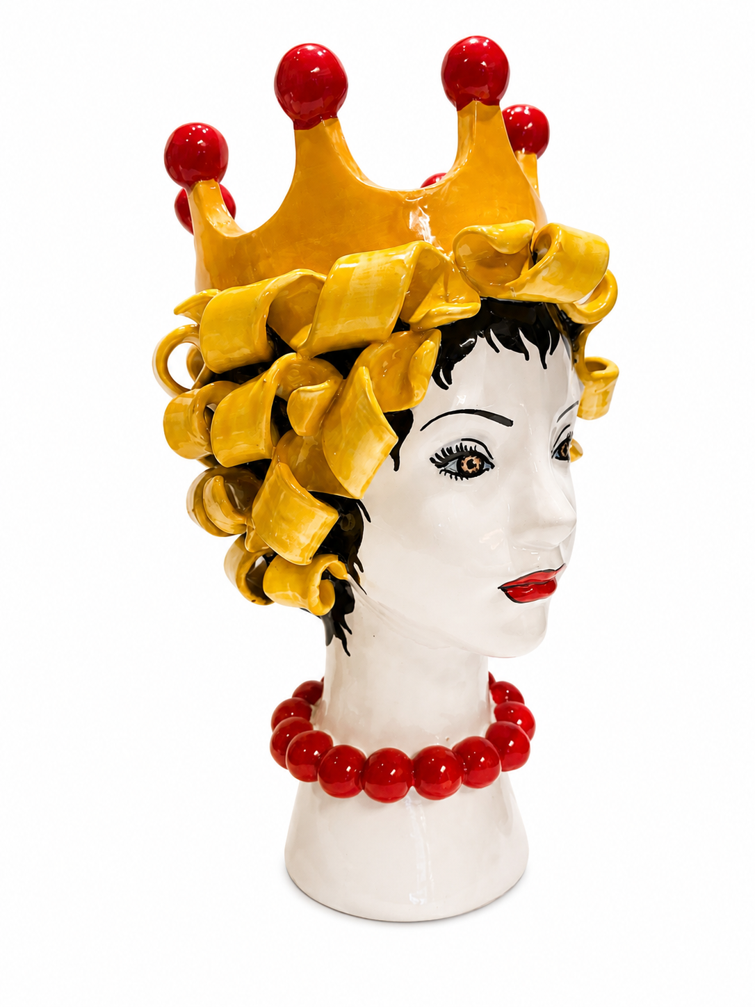 Ceramiche D'arte Dolfi: Sculpture & Vase with Crown