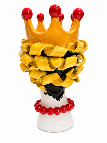 Ceramiche D'arte Dolfi: Sculpture & Vase with Crown