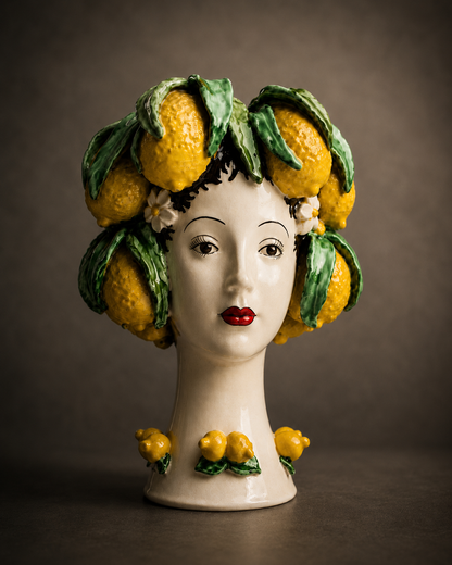 Ceramiche D'arte Dolfi: Sculpture & Vase with Lemons