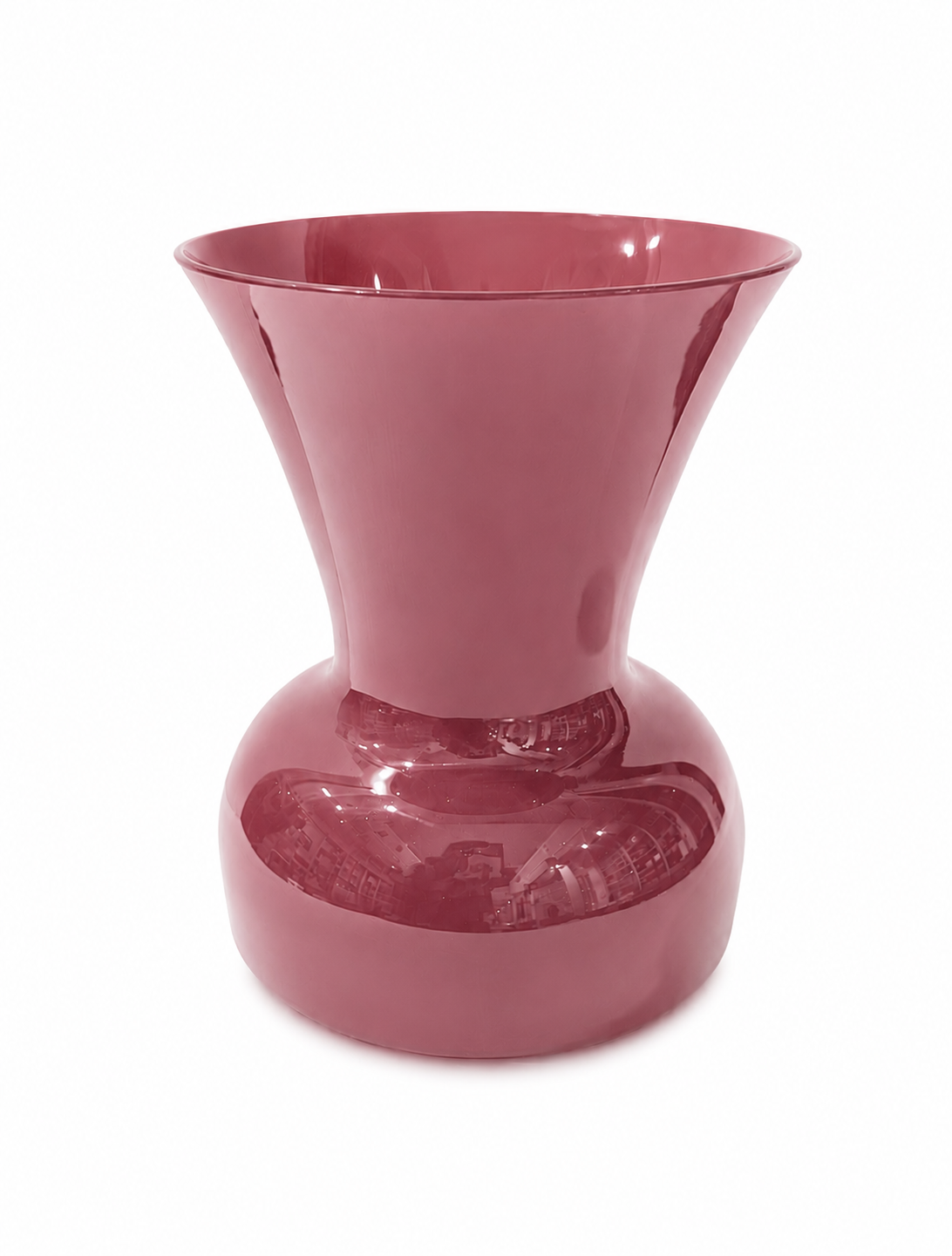 Salviati Hand-Blown Murano Glass Vase, Red (Medium)