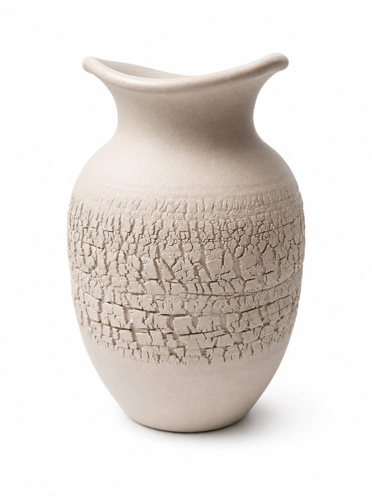 Terracotta Curved Lip Vase