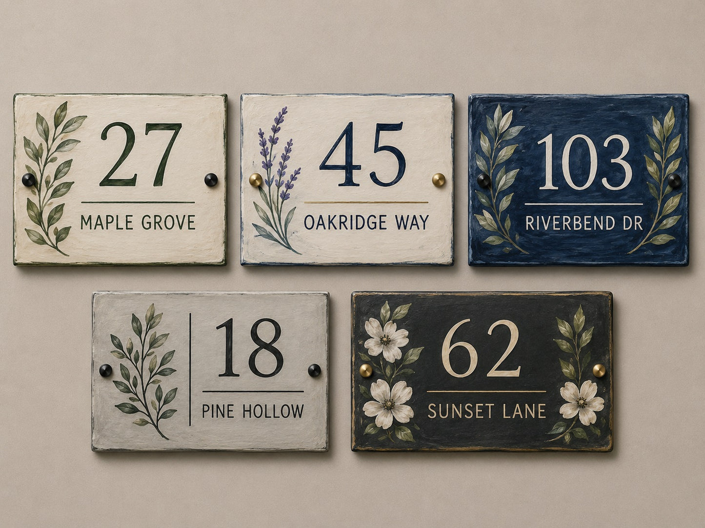 Customized Hand-painted Address Plate