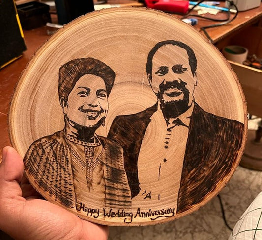 Custom Family Portrait in Pyrography | PRE-ORDER