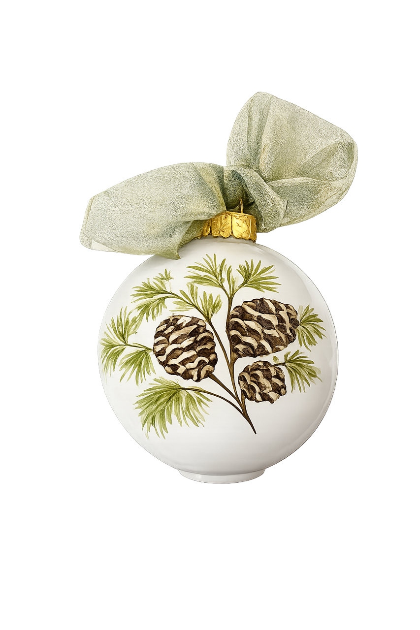 Personalized Ornament - Pinecone/ 24 Karat Gold