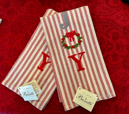 Busatti Kitchen Towel Stripe Design - Joy (red)