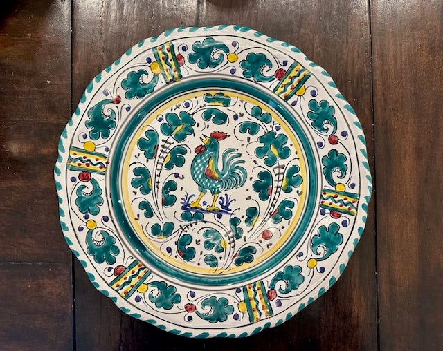 CAMA Orvieto Salad Plate - Full Design, ceramics, pottery, italian design, majolica, handmade, handcrafted, handpainted, home decor, kitchen art, home goods, deruta, majolica, Artisan, treasures, traditional art, modern art, gift ideas, style, SF, shop small business, artists, shop online, landmark store, legacy, one of a kind, limited edition, gift guide, gift shop, retail shop, decorations, shopping, italy, home staging, home decorating, home interiors
