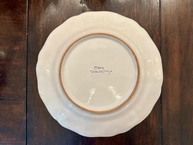 CAMA Ricco Deruta Dinner Plate, 11", Full Design, ceramics, pottery, italian design, majolica, handmade, handcrafted, handpainted, home decor, kitchen art, home goods, deruta, majolica, Artisan, treasures, traditional art, modern art, gift ideas, style, SF, shop small business, artists, shop online, landmark store, legacy, one of a kind, limited edition, gift guide, gift shop, retail shop, decorations, shopping, italy, home staging, home decorating, home interiors