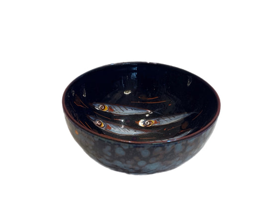 Vignoli Small Bowl with Painted Fish Design 22