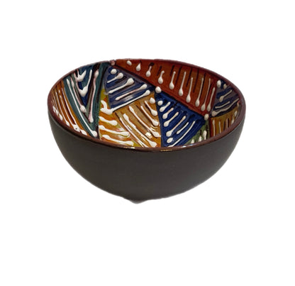 Vignoli Decorative Multi-colored & White Bowl with Geometric Design