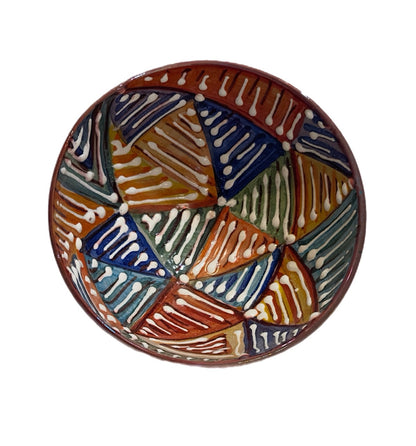 Vignoli Decorative Multi-colored & White Bowl with Geometric Design