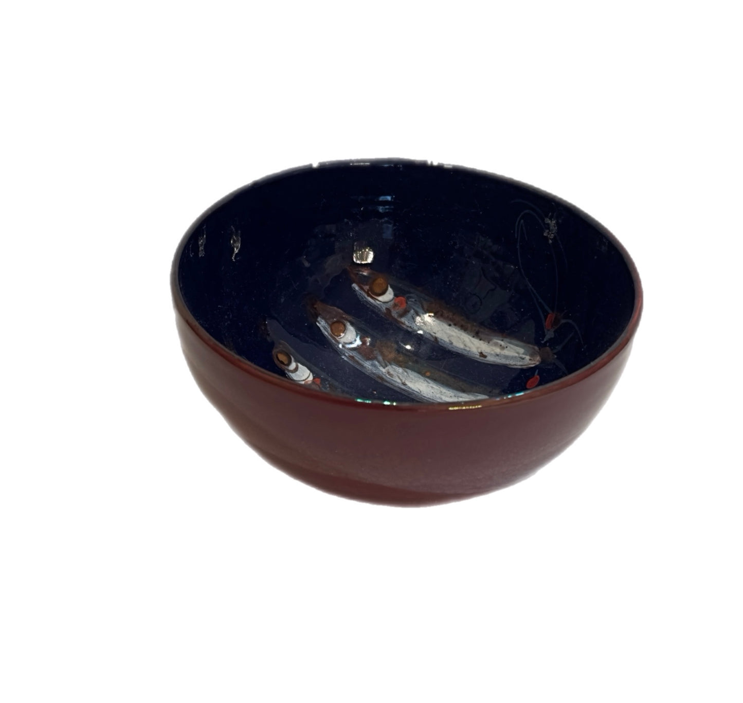 Vignoli Small Bowl with Painted Fish Design 19