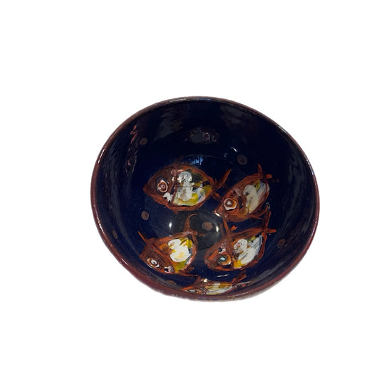 Vignoli Decorative Fishes Bowl Navy with 5 goldfish