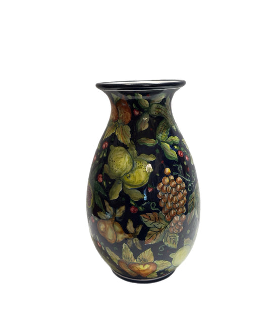 PRE-OWNED Franco Mari Black Fruit Vase