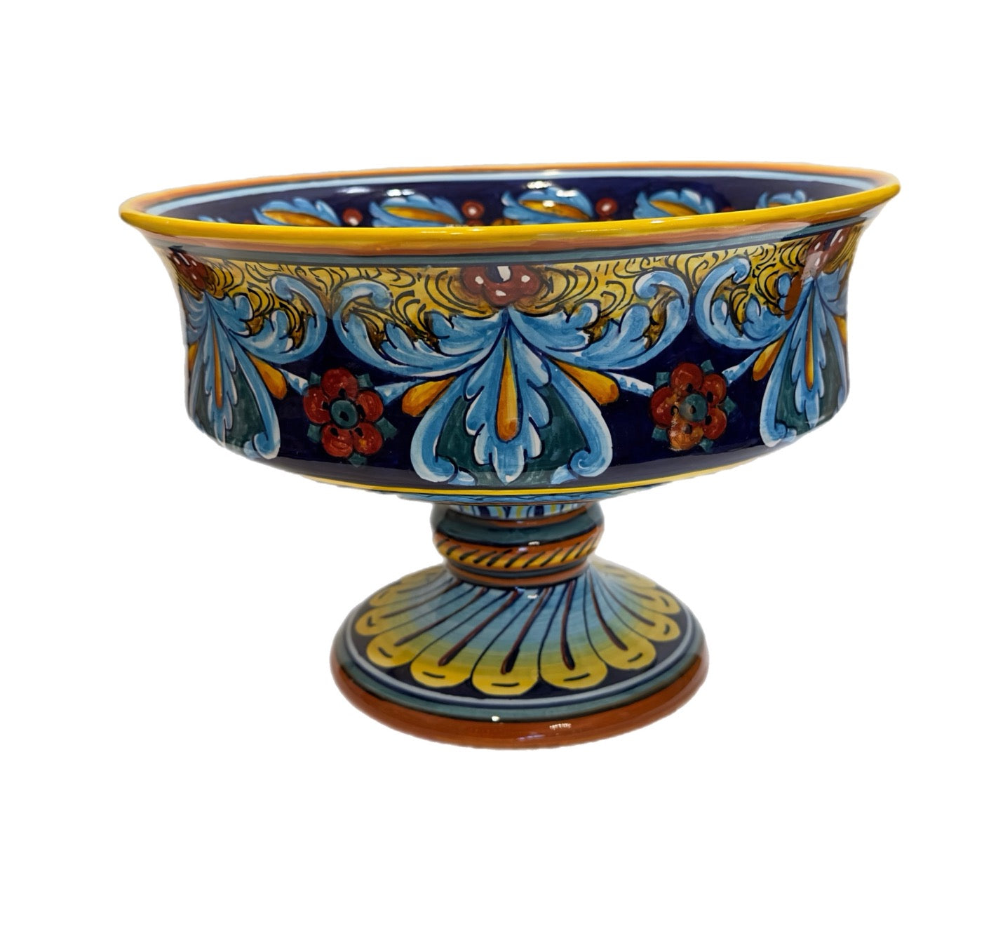 Collectible Majolica Centerpiece on a Pedestal B-64