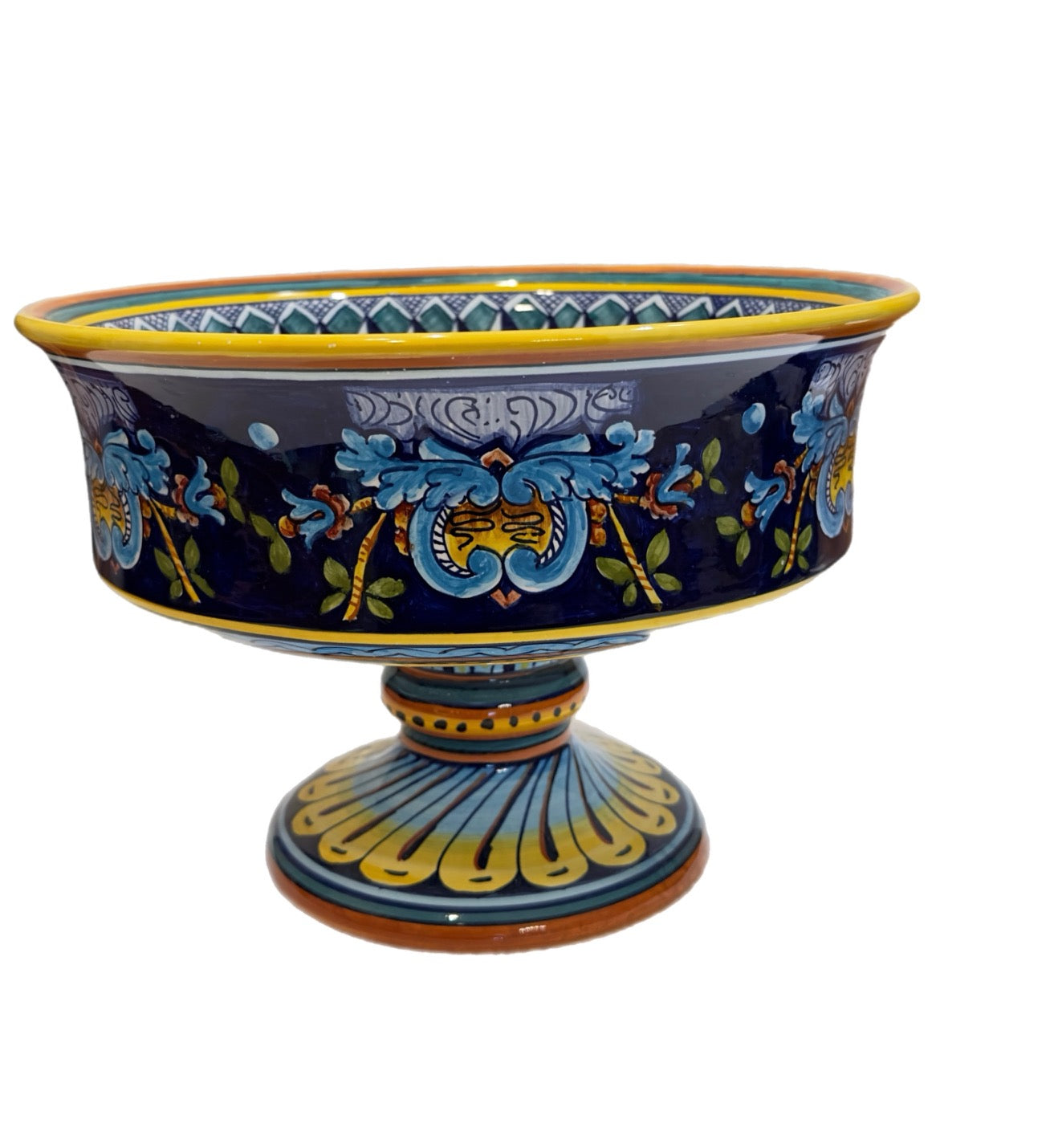 Collectible Majolica Centerpiece on a Pedestal B-19