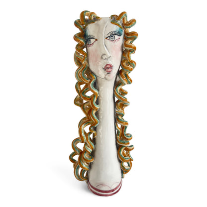 Schittone Blond Mermaid with Flower Vase  - Tall