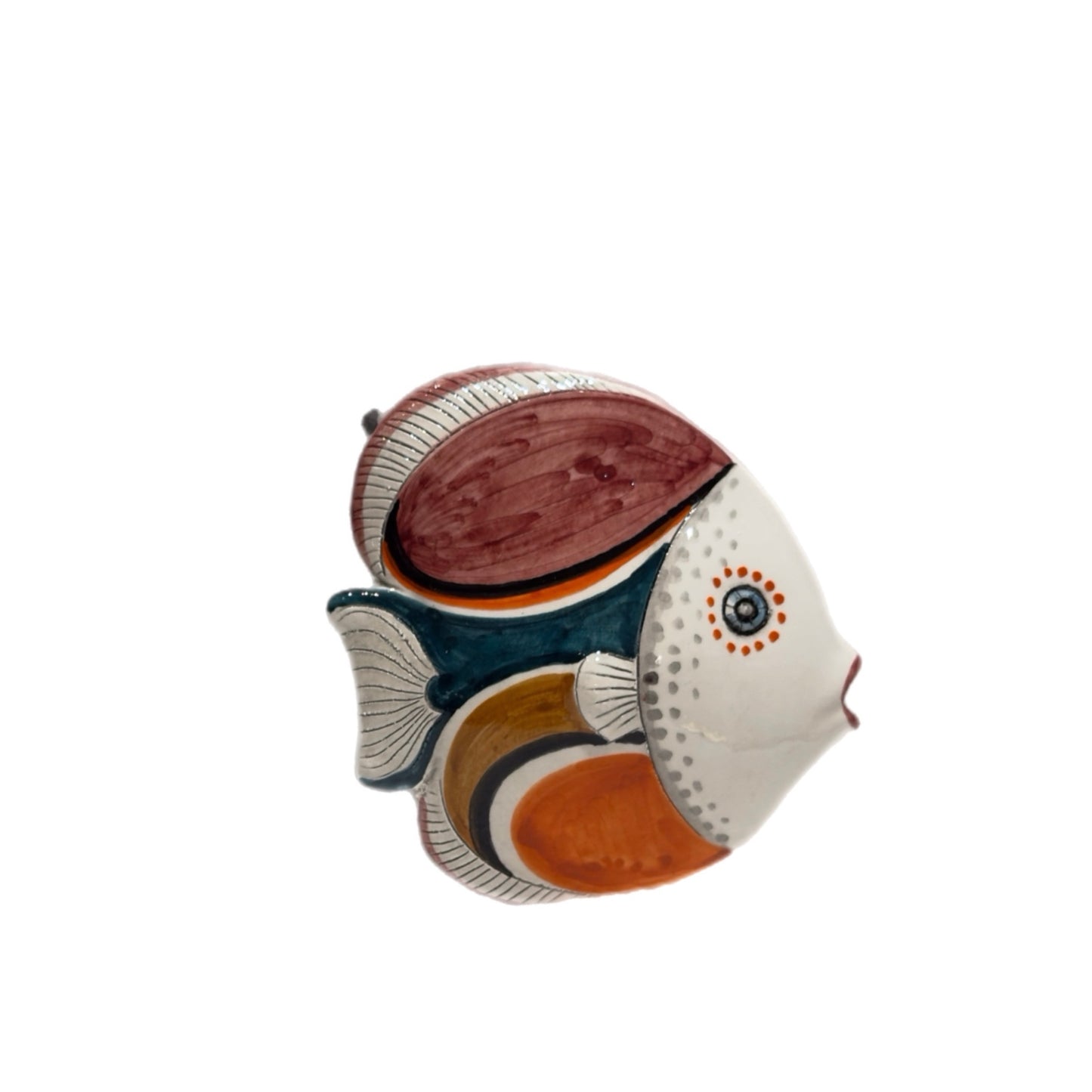 Handcrafted Ceramic Tropical Fish Wall Sculpture – Schittone Collection