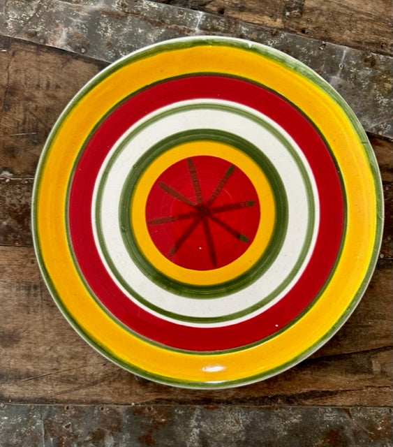 Yellow Red Ring Small Plate