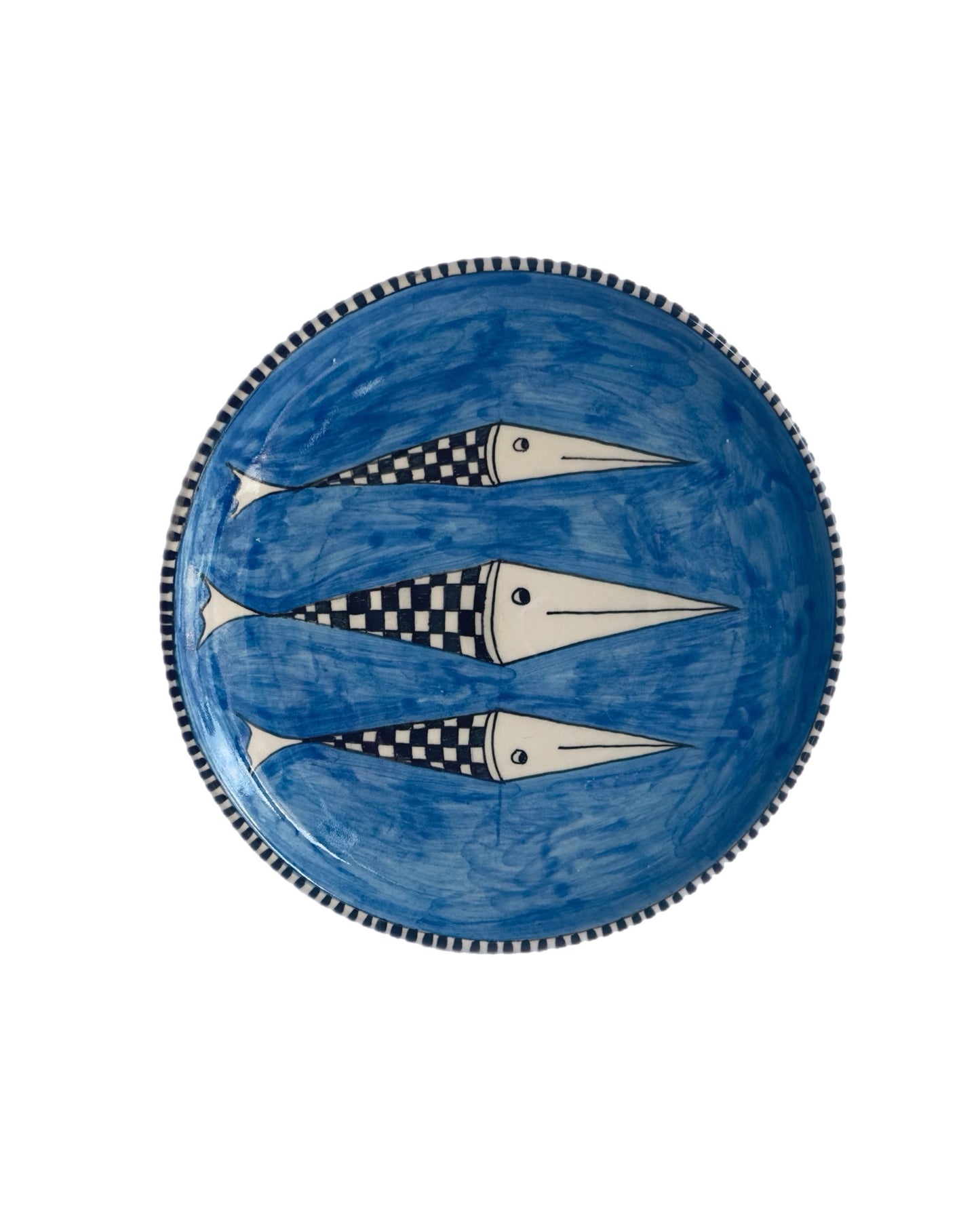 Liguori Round Sushi Plate di Vietri sul Mare - Sea Blue