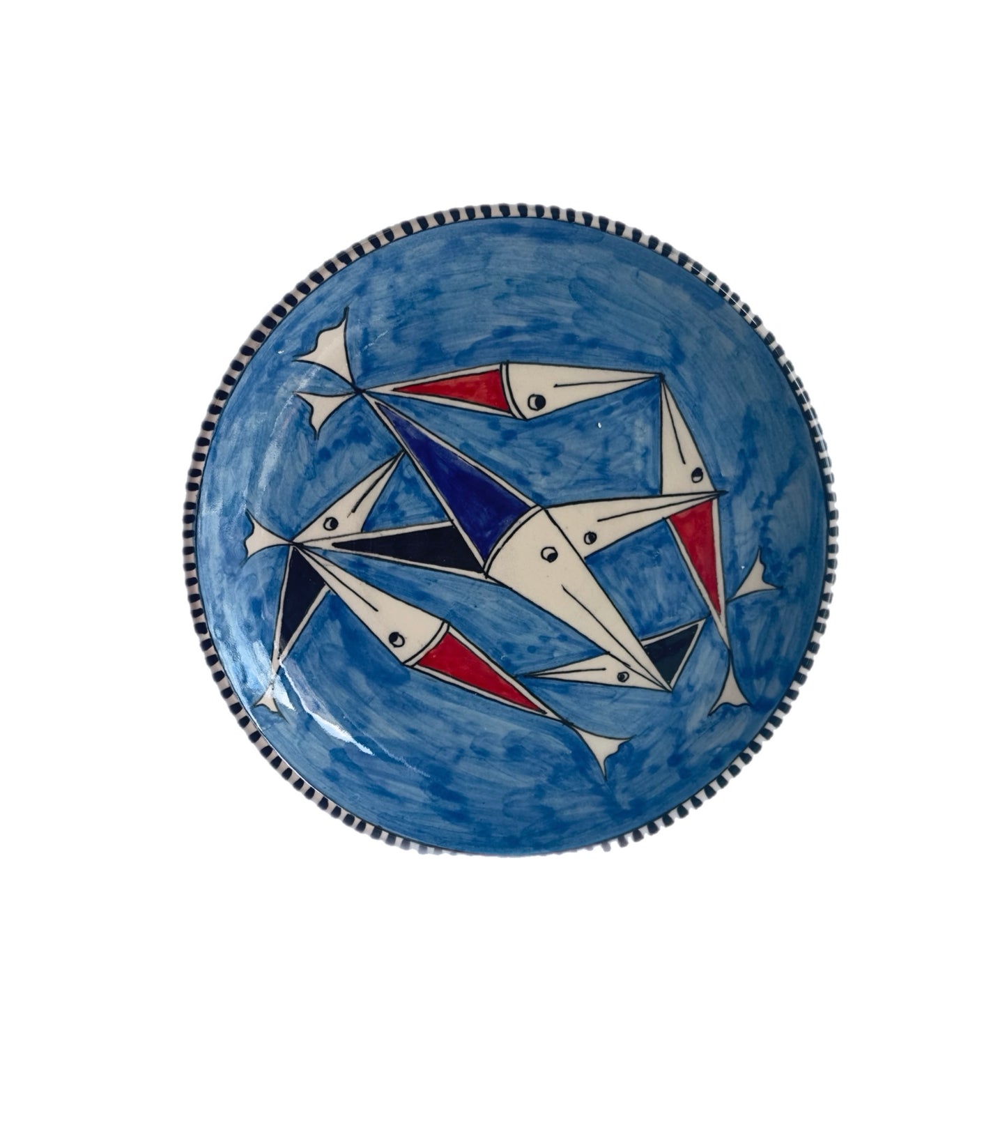 Liguori Round Sushi Plate di Vietri sul Mare - Sea Blue