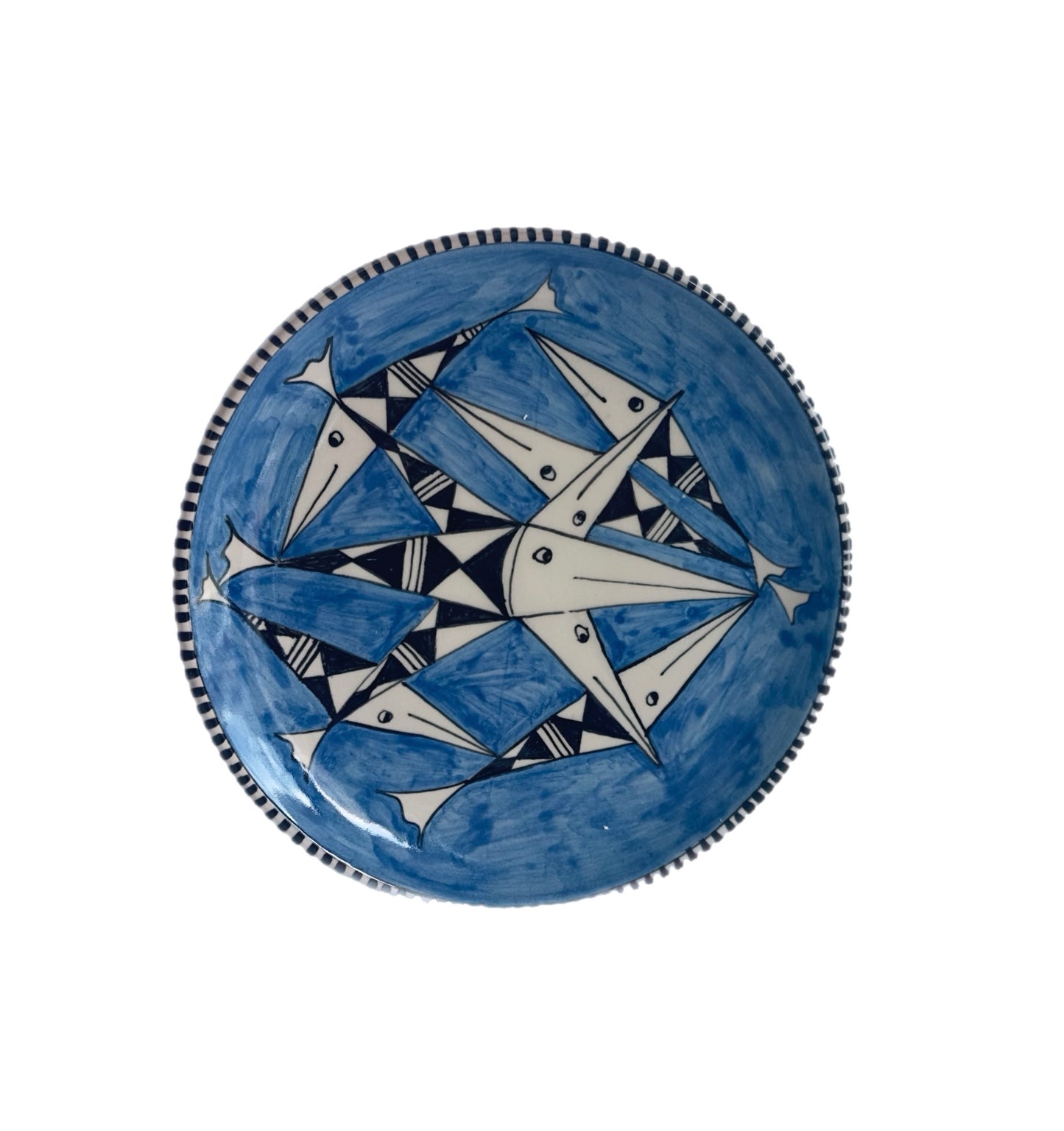 Liguori Round Sushi Plate di Vietri sul Mare - Sea Blue