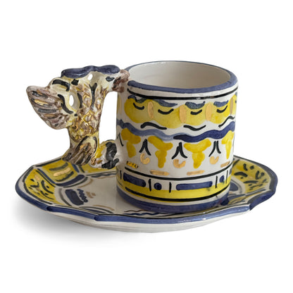 Contrade 24kt Espresso Cup & Saucer, 4 oz : Eagle